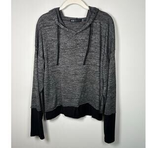 JET John Eshaya Gray & Black Pullover Hoodie Women's M/L